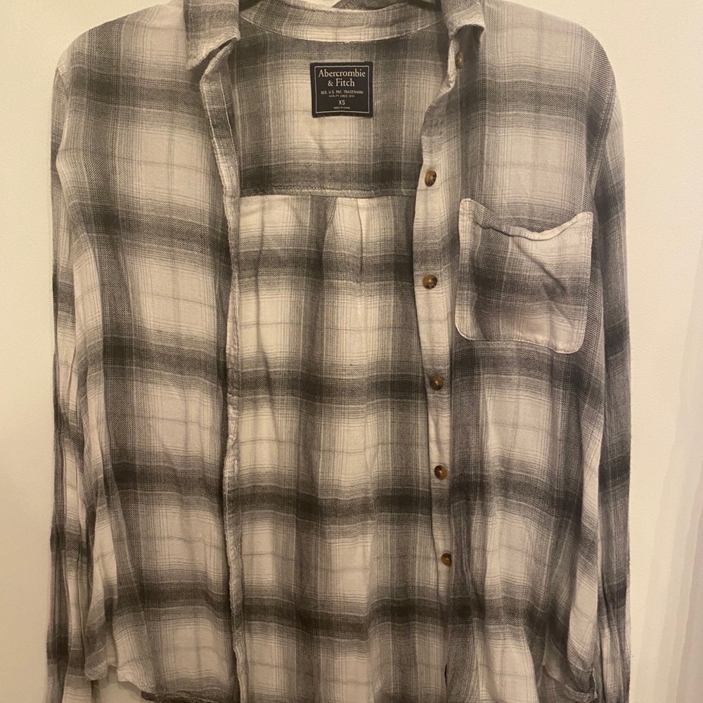Abercrombie and Fitch Black and White Flannel